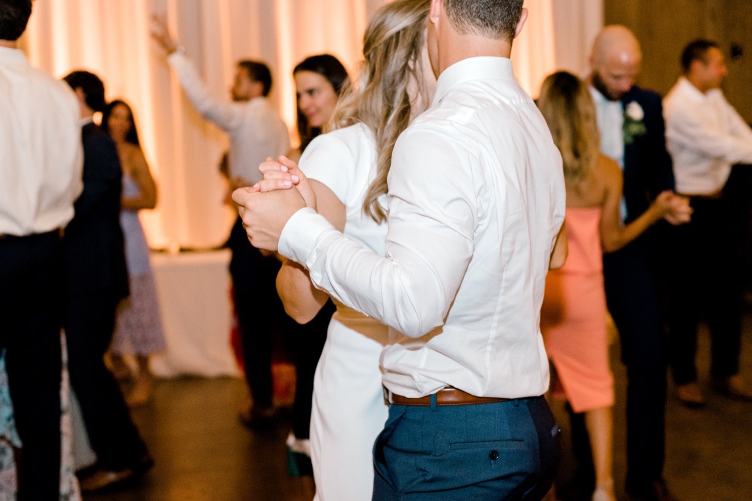 bride and groom sharing their first dance