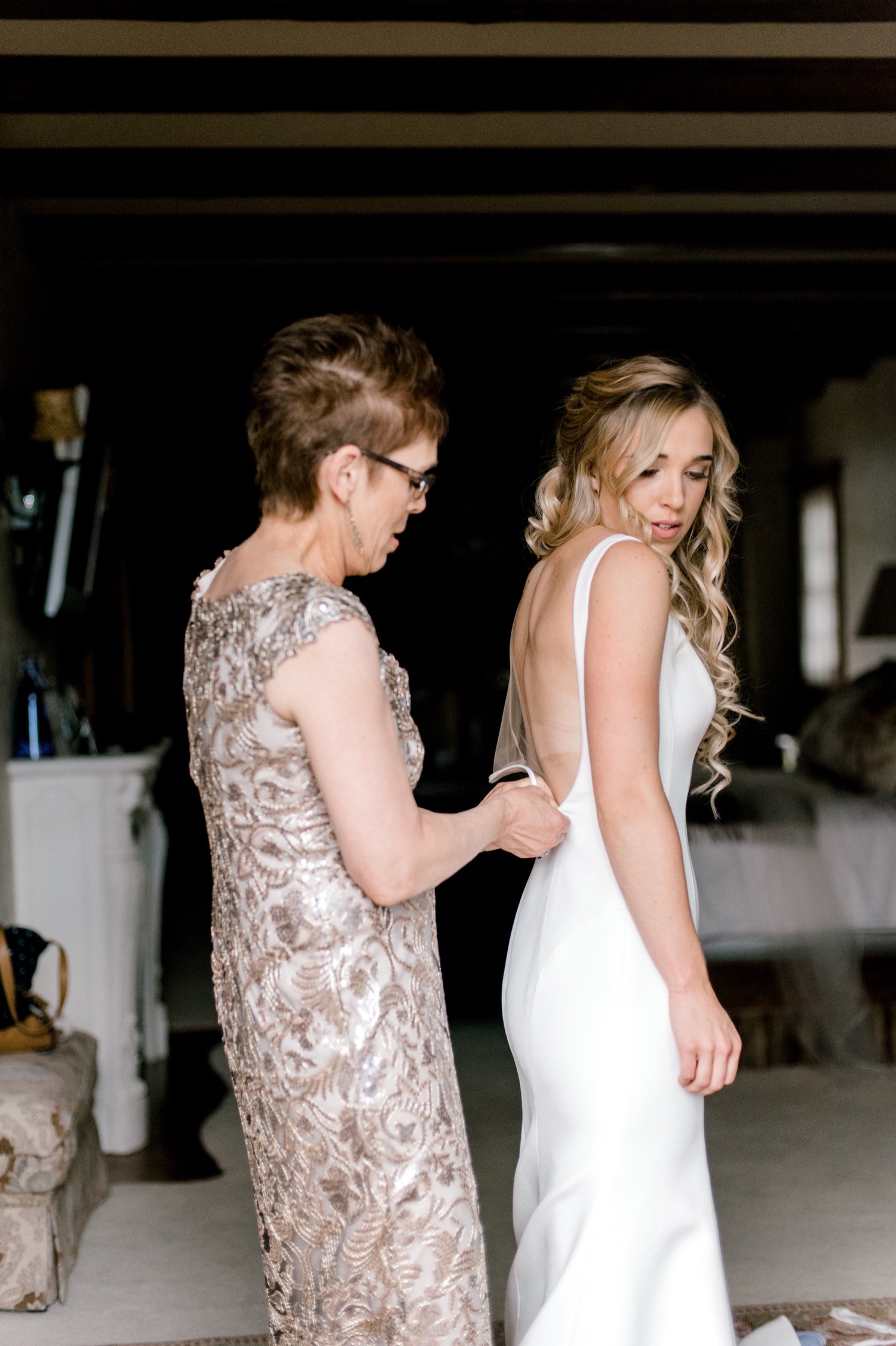bride and mom crested butte wedding