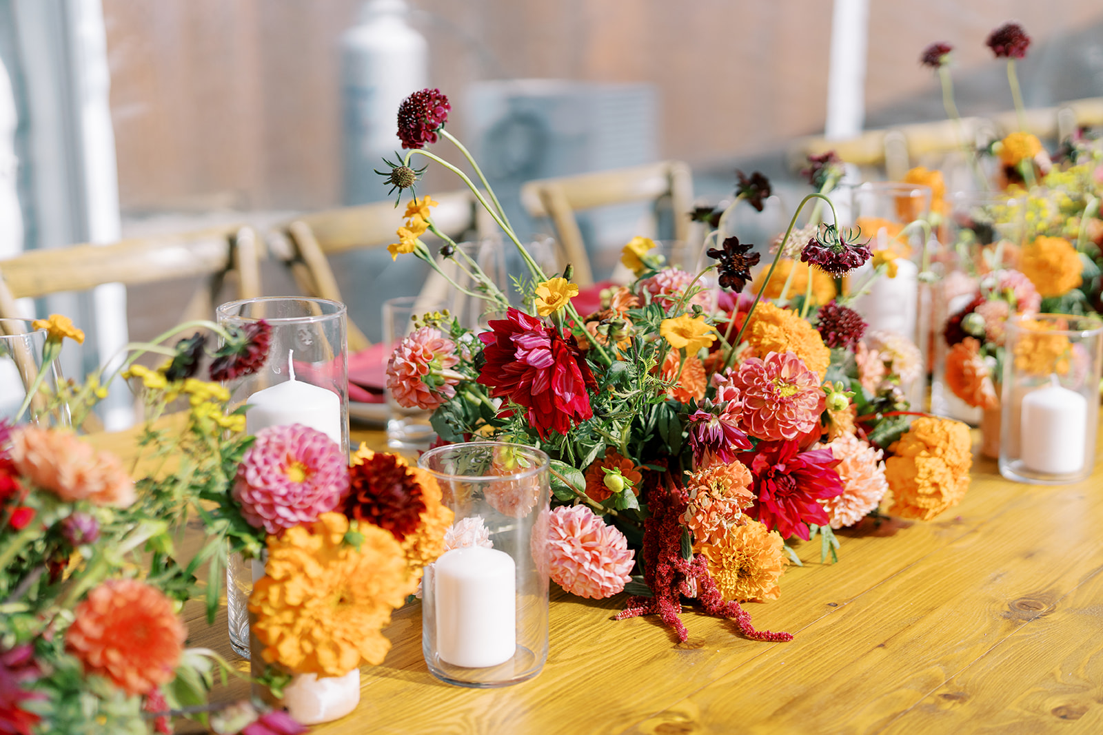 Brightly Colored Chalet View Lodge California Wedding