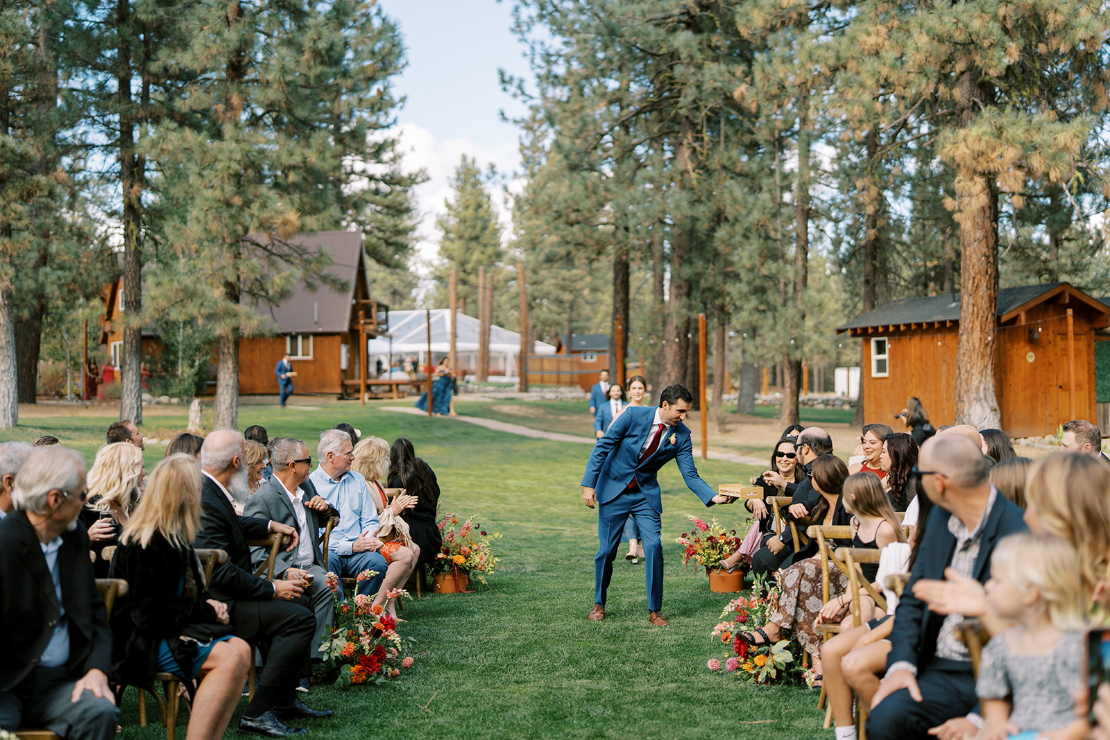 Tequila Shots at Chalet View Lodge Wedding Ceremony