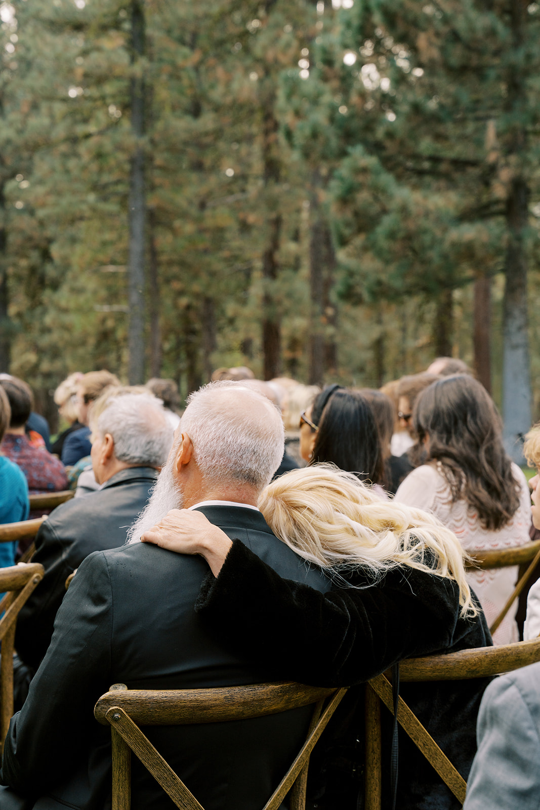 Guests at Chalet View Lodge Wedding Ceremony CA